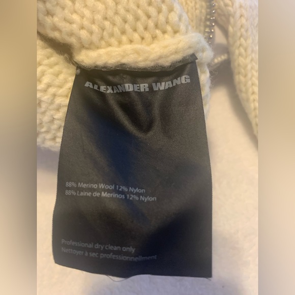 Alexander Wang Merino Wool Black Sweater with Zipper Detail- Size XS - Picture 6 of 16